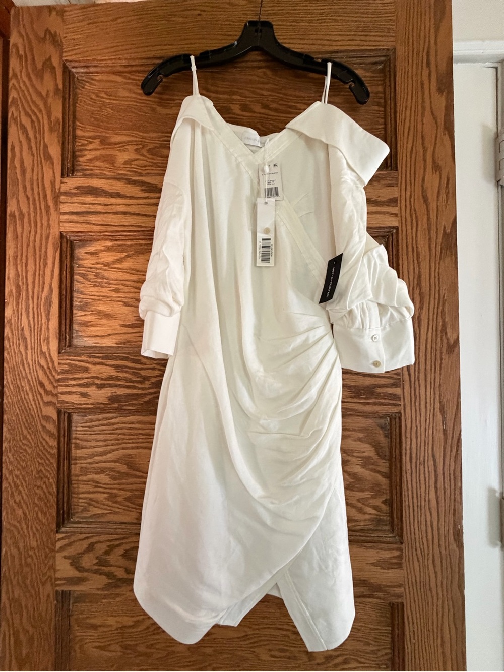 NWT Jonathan Simkhai off-the-shoulder linen dress